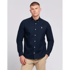 US Polo Assn Oxford Ls Shirt in Blue