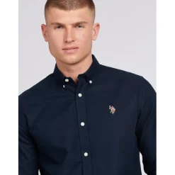 US Polo Assn Oxford Ls Shirt in Blue