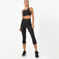 USA Pro High Rise Capri Cropped Leggings in Black