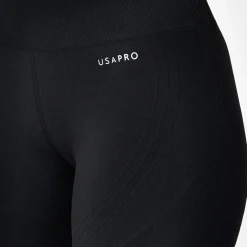 USA Pro Longline Cycling Shorts in Black