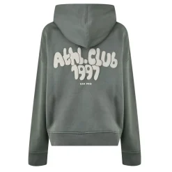 USA Pro Oversize Fit Hooded Graphic Sweatshirt in Green