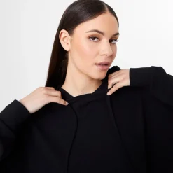 USA Pro Ribbed Slouchy Hoodie in Black