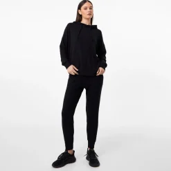 USA Pro Ribbed Slouchy Hoodie in Black