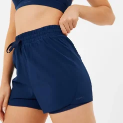 USA Pro Womens 2 In 1 Runner Shorts in Blue