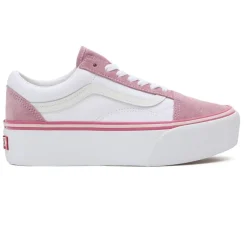 Vans Old Skool Low Top Canvas Platform Sneakers in Pink
