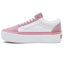 Vans Old Skool Low Top Canvas Platform Sneakers in Pink
