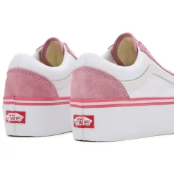 Vans Old Skool Low Top Canvas Platform Sneakers in Pink