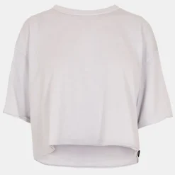 Vans Womens Relaxed Crop Wash Ss Tee Evening Ha Top in Grey