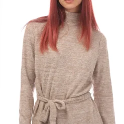 Vero Moda Bella Long Sleeve Jersey Dress in Mink