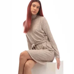 Vero Moda Bella Long Sleeve Jersey Dress in Mink