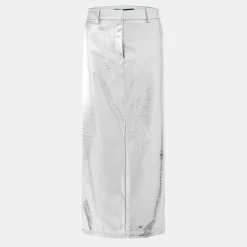 Vero Moda Lisa Croc Skirt in Silver