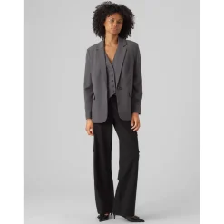 Vero Moda Long Sleeve Relaxed Fit Blazer in Grey
