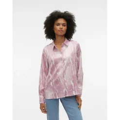 Vero Moda Long Sleeve Relaxed Fit Shirt in Purple