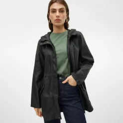Vero Moda Malou Raincoat in Black