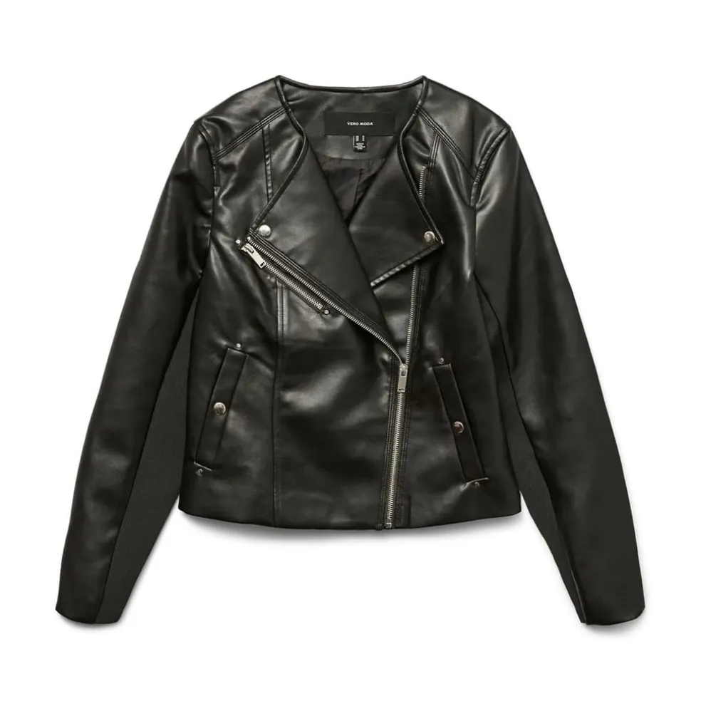 Vero Moda Riley Faux Leather Jacket in Black