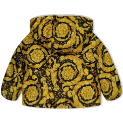 Versace All Over Barocco Print Coat Infant Girls in Gold