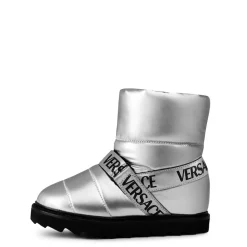 Versace Boot With Logo in Silver