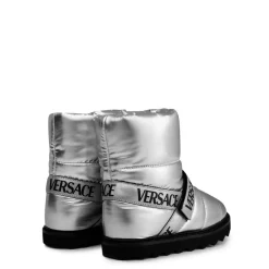 Versace Boot With Logo in Silver