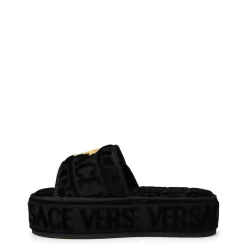 Versace Home Baroque Flatform Mules in Black