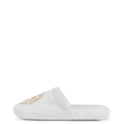 Versace Home Medusa Mules Flatform Slippers in White