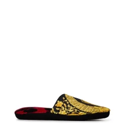 Versace Home Wild Barocco Slippers in Red