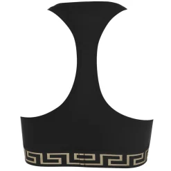 Versace Icon Greca Border Sports Bra in Black