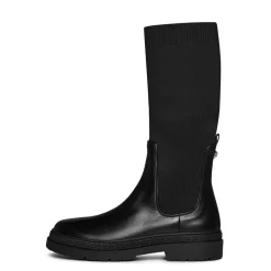 Versace Leather Sock Boots in Black