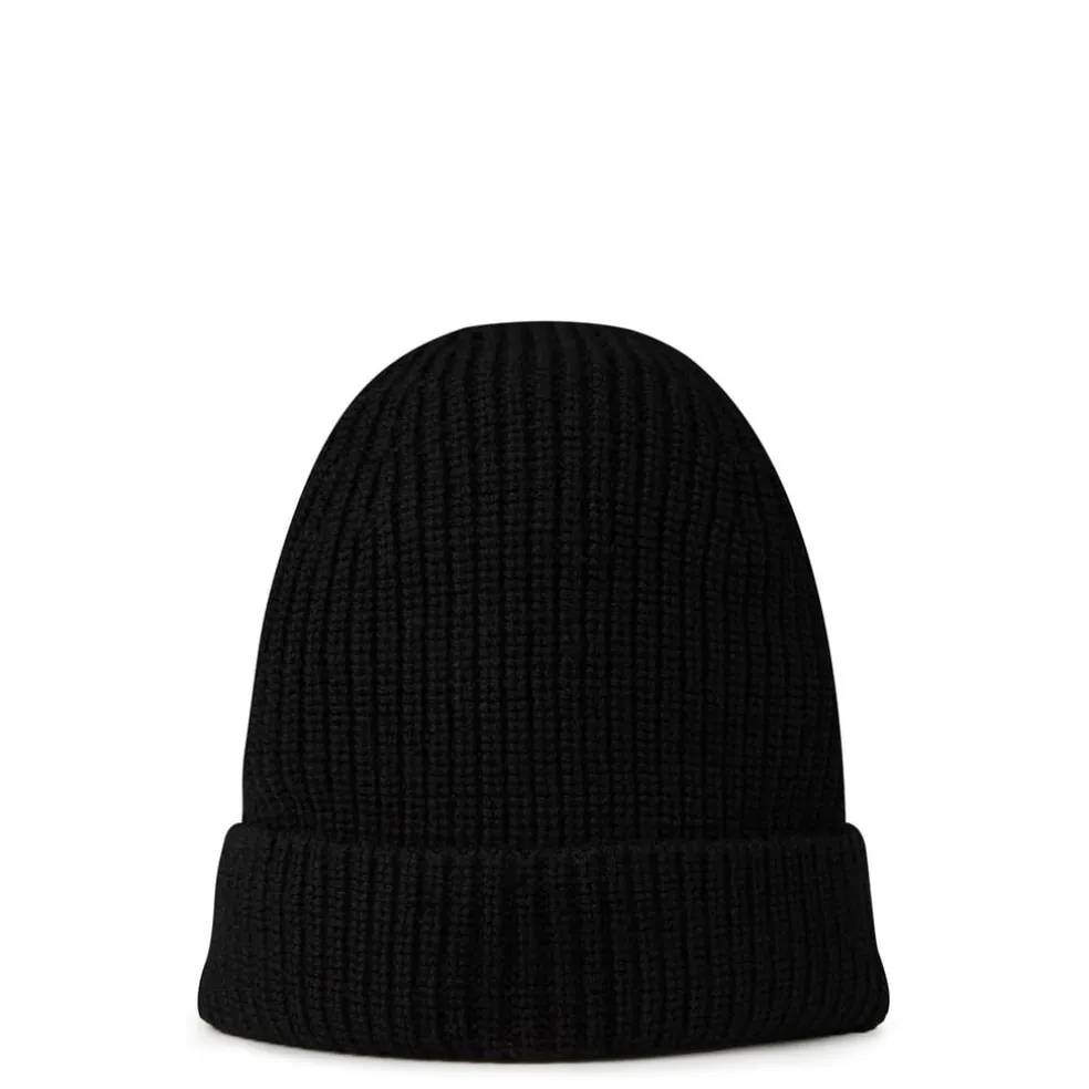 Versace Logo Print Beanie in Black
