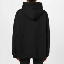 Versace Mdsa Oversize Fit Hooded Sweatshirt in Black
