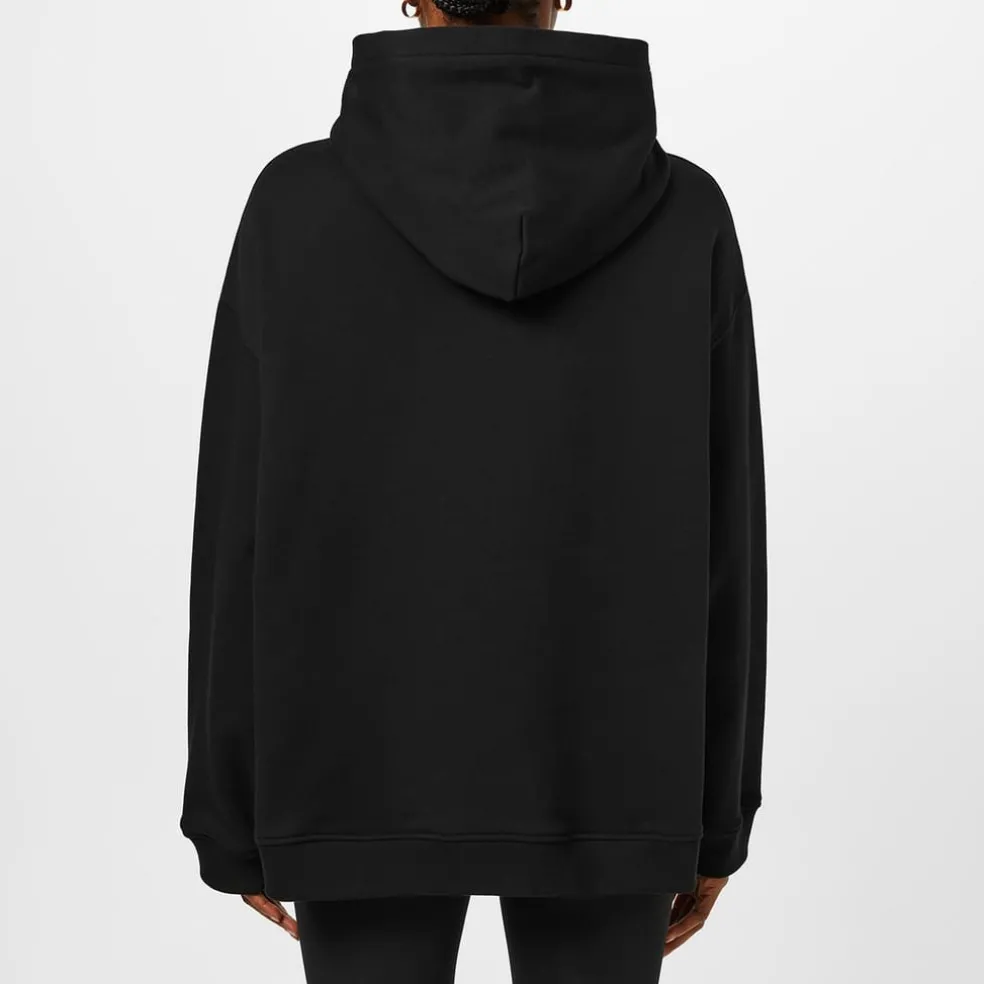 Versace Mdsa Oversize Fit Hooded Sweatshirt in Black