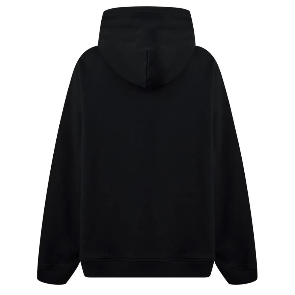 Versace Mdsa Oversize Fit Hooded Sweatshirt in Black