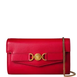 Versace Medusa 95 Wallet On Chain in Red