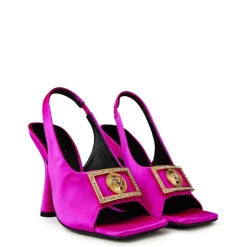 Versace Medusa Slingback Sandals in Pink