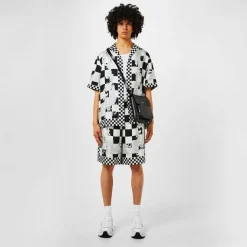 Versace Verti Messenger Bag with Detachable Strap in Black