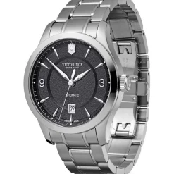 Victorinox Swiss Army Silver Mechanical 40mm Watch in Black