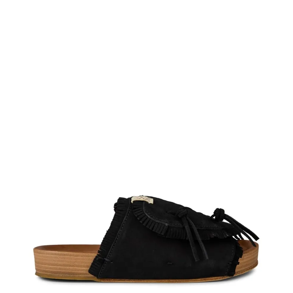 Visvim Christo Shaman Folk Sandals in Black