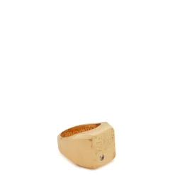 Vivienne Westwood Diamond Carlo Ring with Engraved Logo in Gold