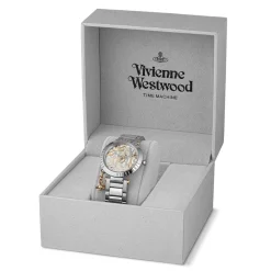 Vivienne Westwood Orb Logomania 32mm Stainless Steel Watch in Silver