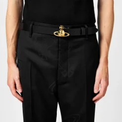 Vivienne Westwood Viv Orb Buckle Belt in Gold