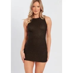 Wednesday Girls Bkls Mini Bodycon Dress in Black