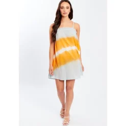 Wednesday Girls Mini Square Neck Slip Dress in Black