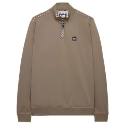 Weekend Offender Matisa 1/4 Zip Sweatshirt in Brown