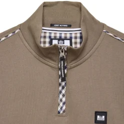 Weekend Offender Matisa 1/4 Zip Sweatshirt in Brown