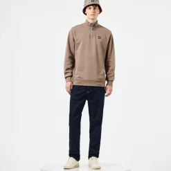 Weekend Offender Matisa 1/4 Zip Sweatshirt in Brown