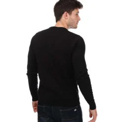 Weekend Offender Mens Argentina Cotton Crew Knit in Black
