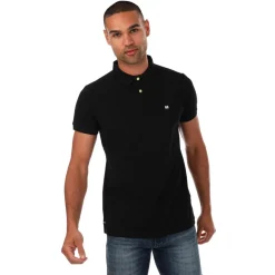 Weekend Offender Mens Barnum Polo Shirt in Black