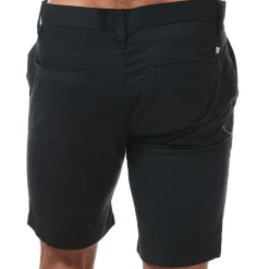 Weekend Offender Mens Dillenger Cotton Twill Chino Shorts in Black