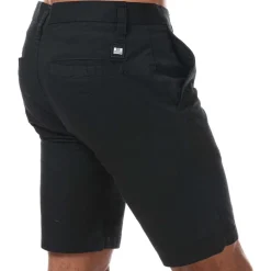 Weekend Offender Mens Dillenger Cotton Twill Chino Shorts in Black