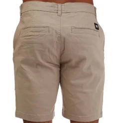 Weekend Offender Mens Dillenger Cotton Twill Chino Shorts in Stone