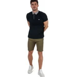 Weekend Offender Mens Dillenger Cotton Twill Chino Shorts in Khaki